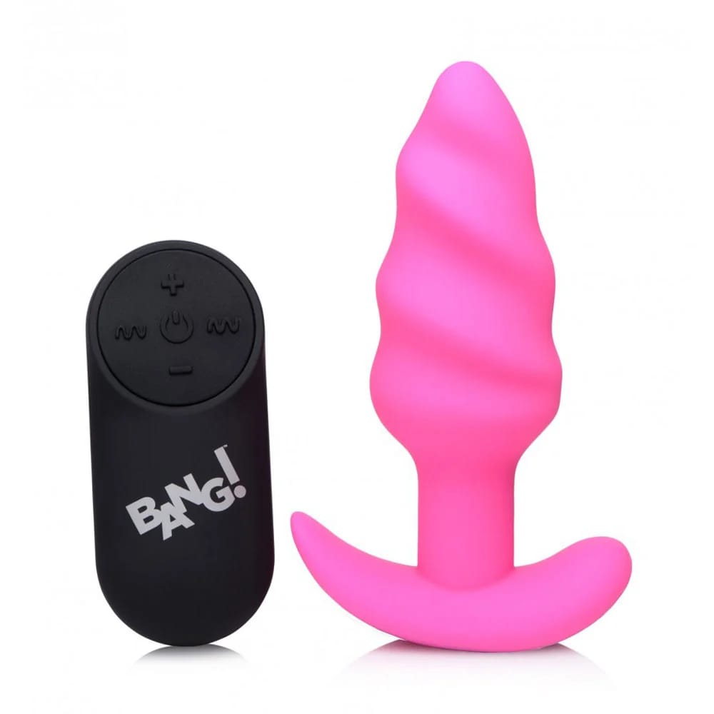 Customer photo review of Twisted Swirl Vibrating Silicone Butt Plug With Remote