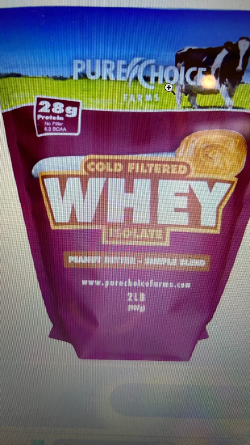 Customer photo review of Whey Protein Isolate Peanut Better