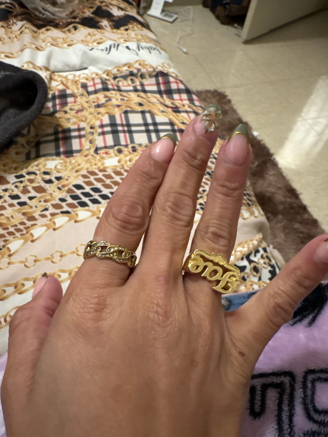 Customer photo review of Iced Cuban Link Ring