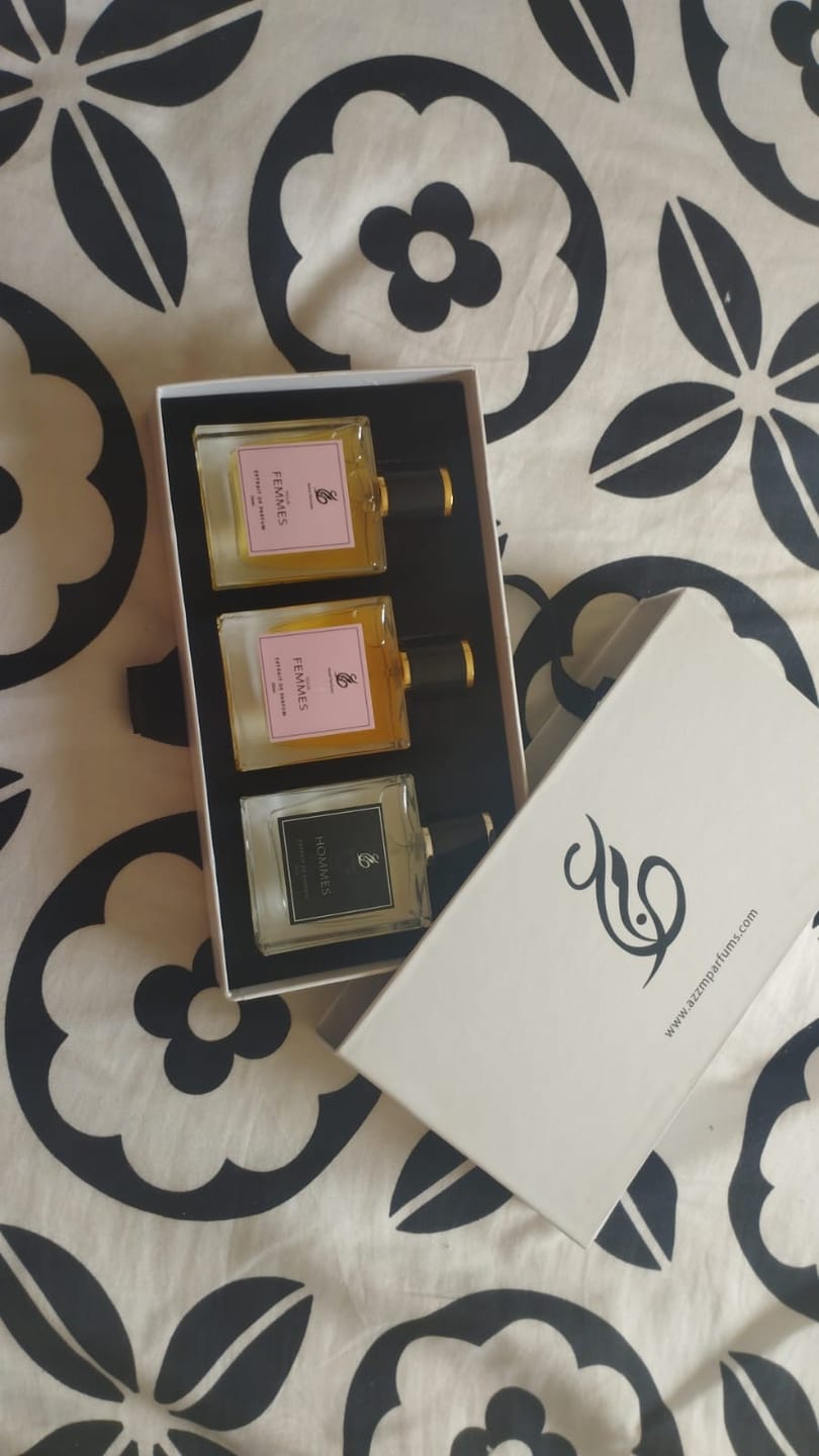 Customer photo review of Pack AZZM – 3 PARFUMS AU CHOIX