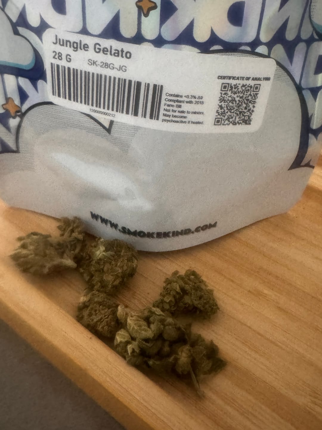 Customer photo review of Jungle Gelato - 28 Grams - Indica