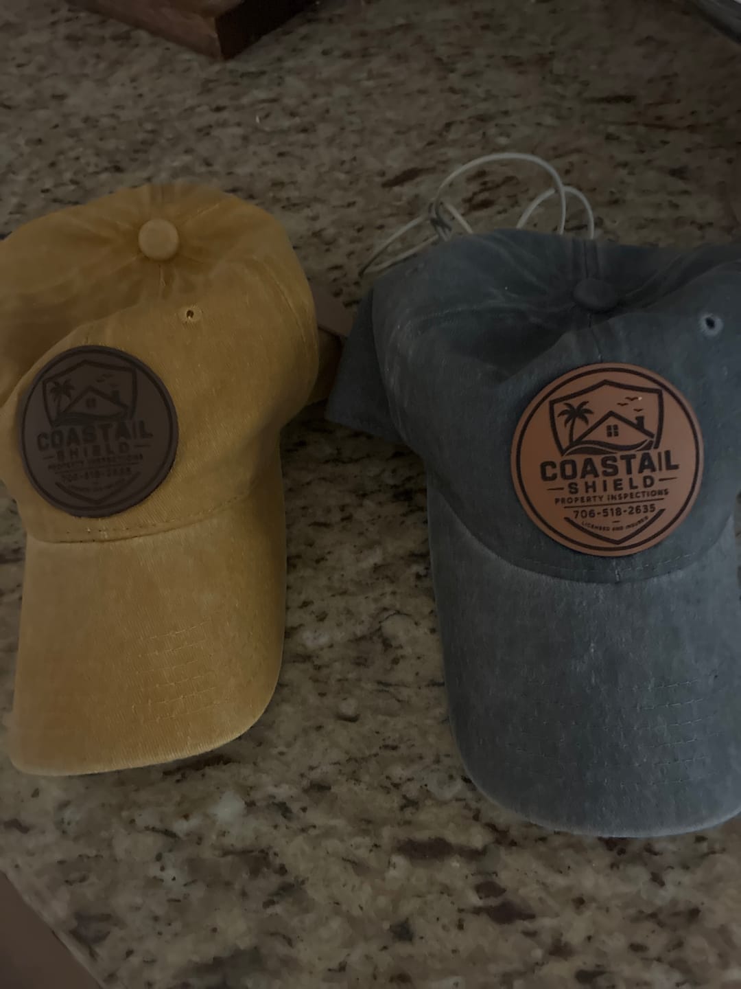 Customer photo review of Premium Custom Leather Patch Hats (Wholesale)