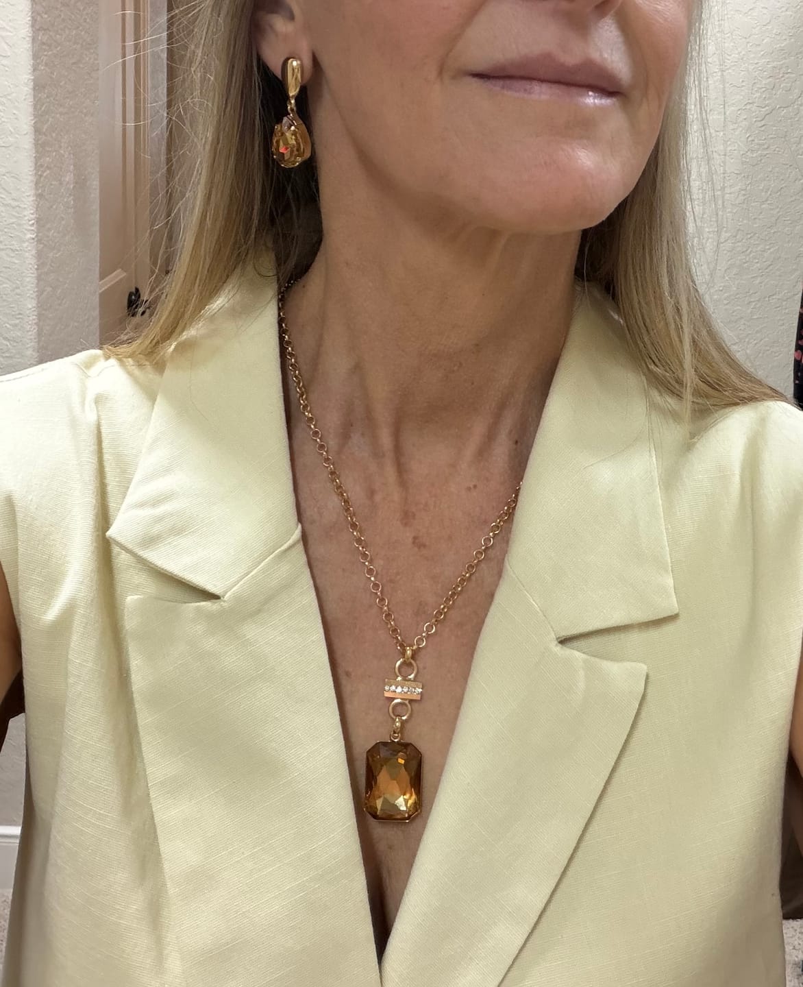 Customer photo review of The Teardrop Earrings