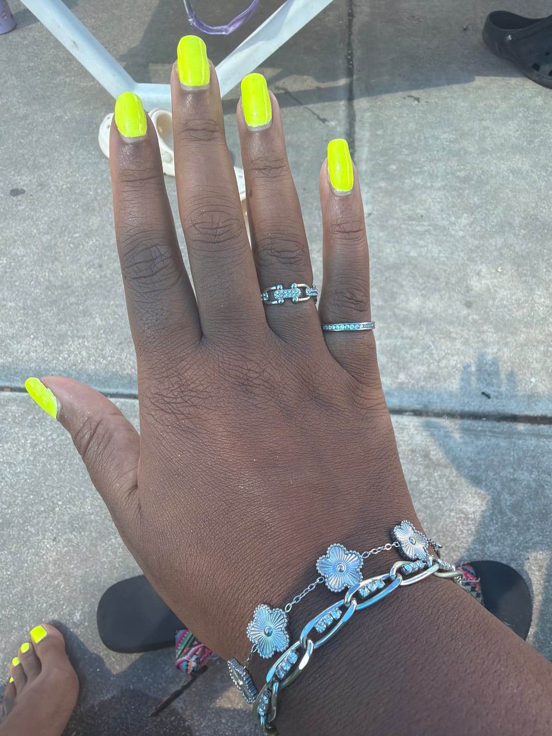 Customer photo review of Silver Clover Bracelet