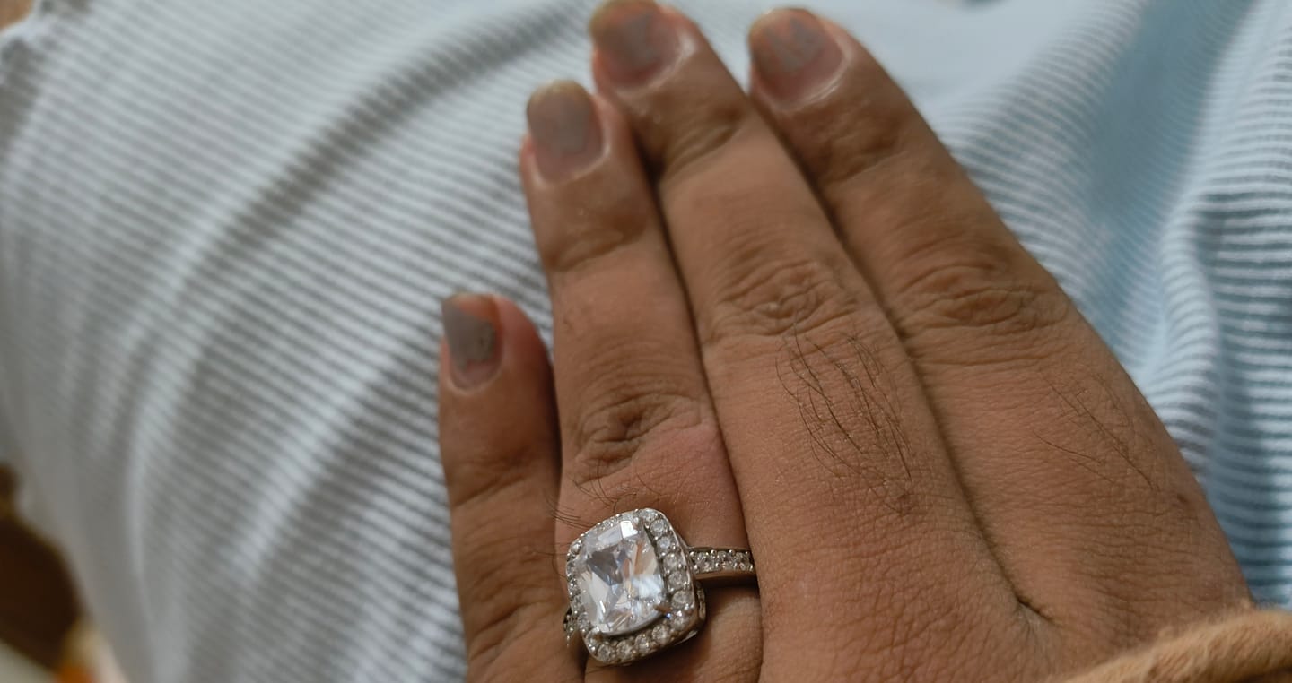 Customer photo review of Silver Classic Solitaire Ring