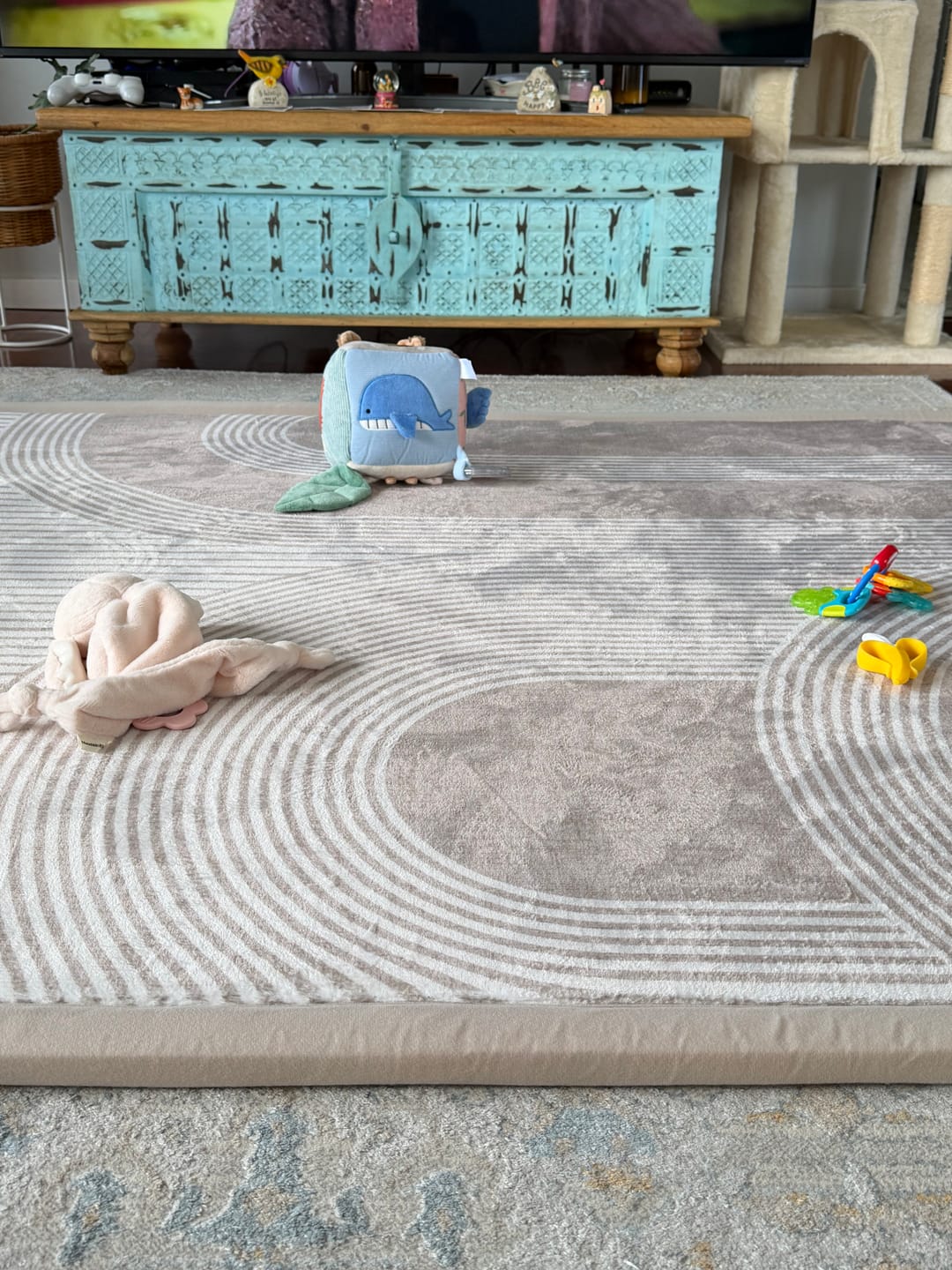 Customer photo review of Whirl Abstract Play Mat