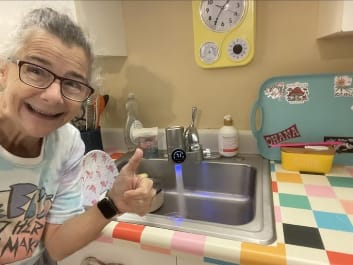 Customer photo review of PureGlow — The UV Faucet Filter for Clearer Skin