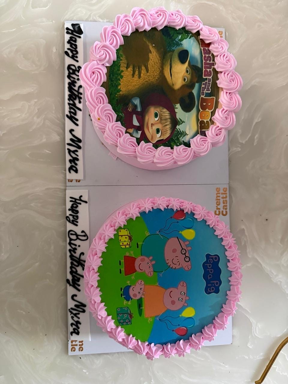 Customer photo review of Peppa Pig Family Photo Cake