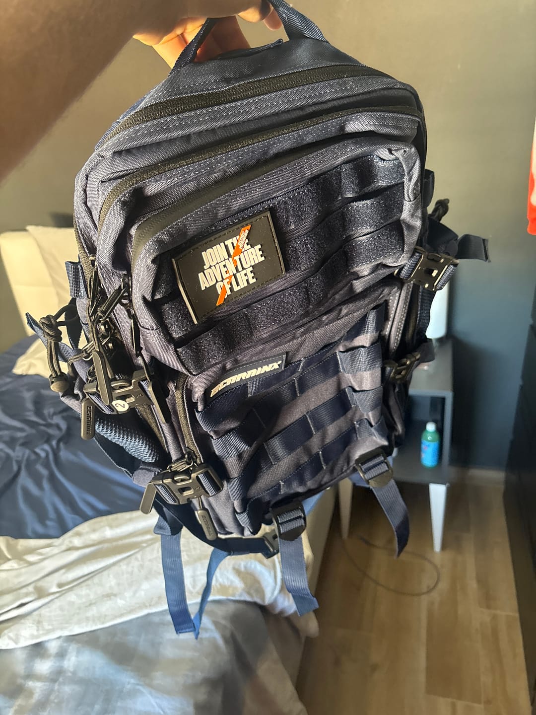 Customer photo review of Mochila Táctica 25L All In Azul