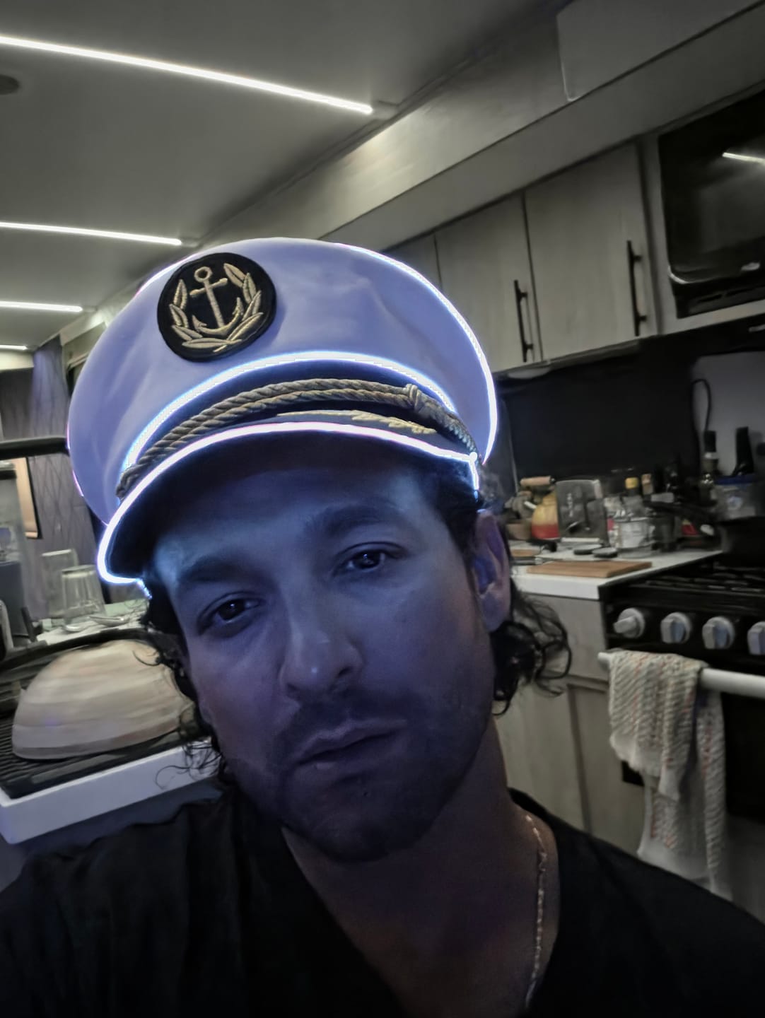 Customer photo review of Neon Captain Light Up Hat