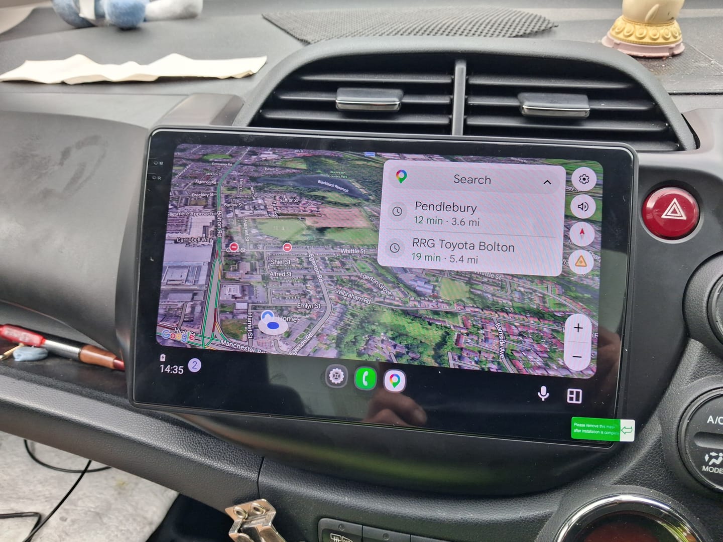 Customer photo review of Honda Jazz 2008-2013 Wireless Apple CarPlay Upgrade Kit