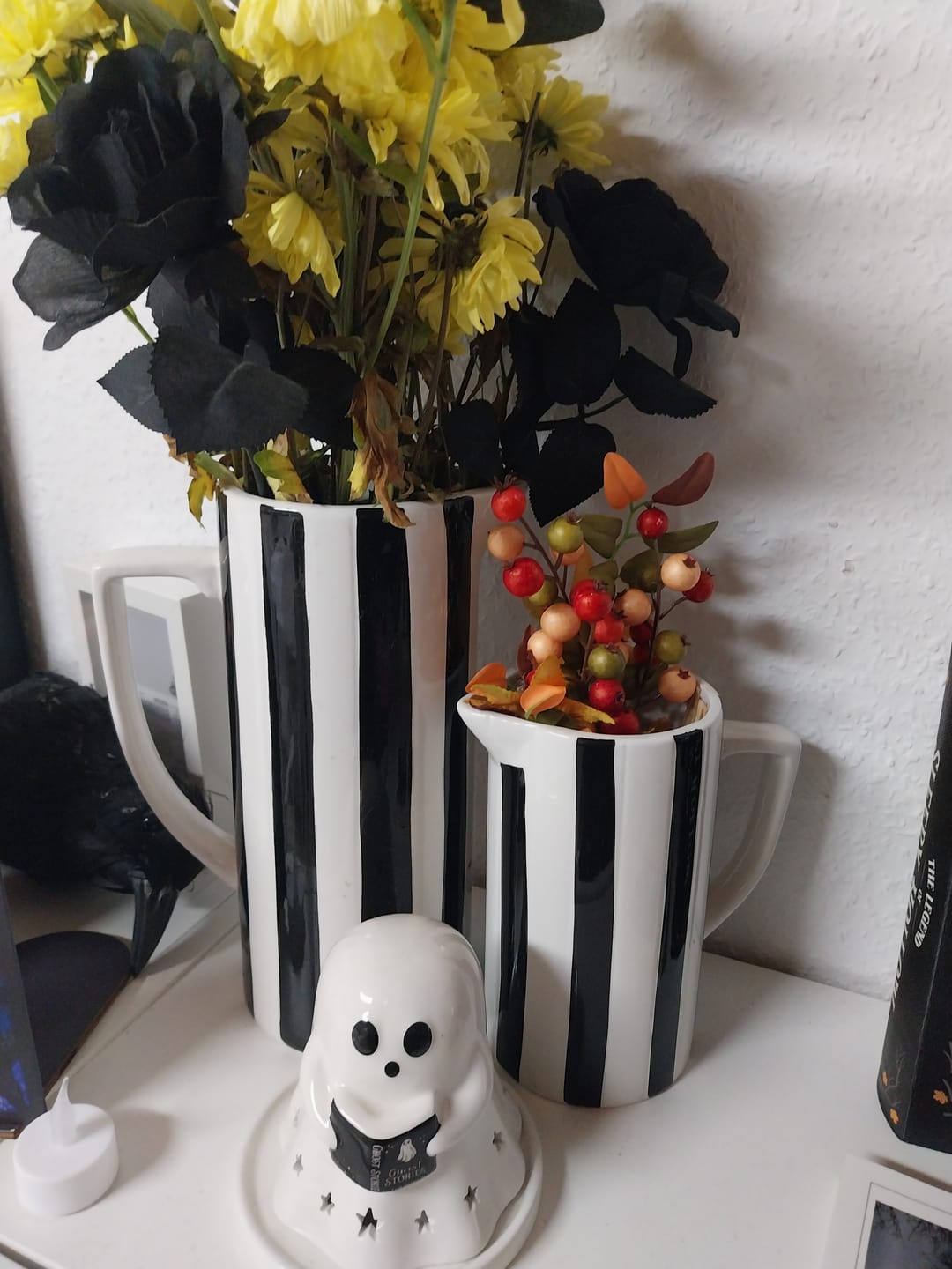 Customer photo review of Gestreifte Dolomit Vase – Schwarz Weiße Krugvase