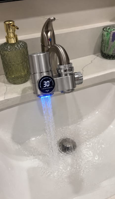 Customer photo review of PureGlow — The UV Faucet Filter for Clearer Skin