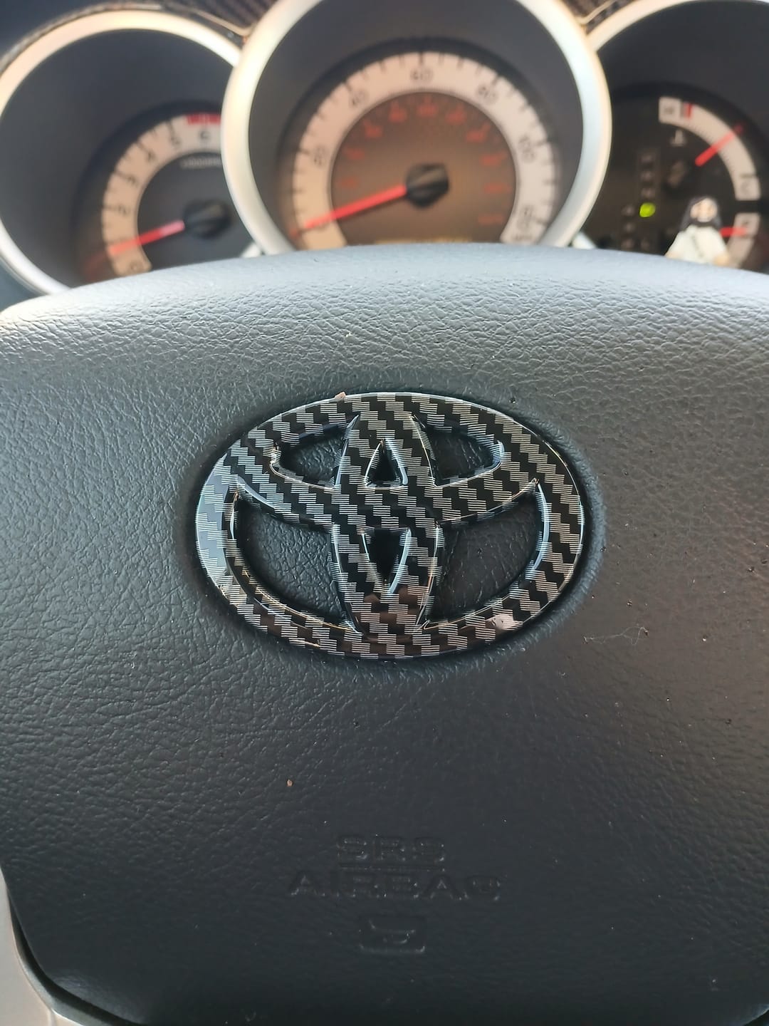 Customer photo review of Steering Wheel Emblem Overlay