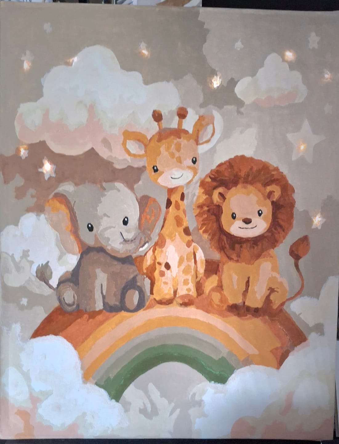 Customer photo review of Rainbow Friends | Paint by Number