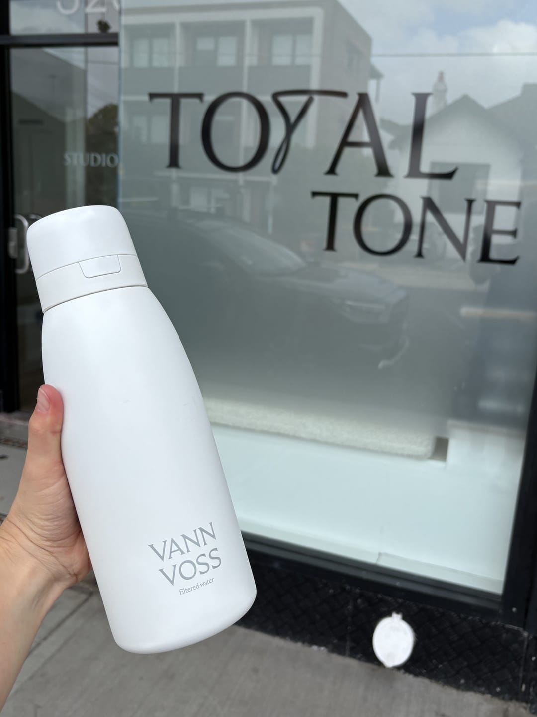 Customer photo review of Ceramic Filtered Water bottle