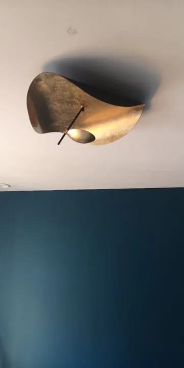 Customer photo review of Gold Leaf Ceiling Light for Bedroom, 40 to 80 cm, Three Tones