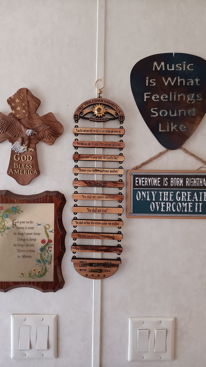 Customer photo review of Ten Commandments Wall Hanging from the Holy Land