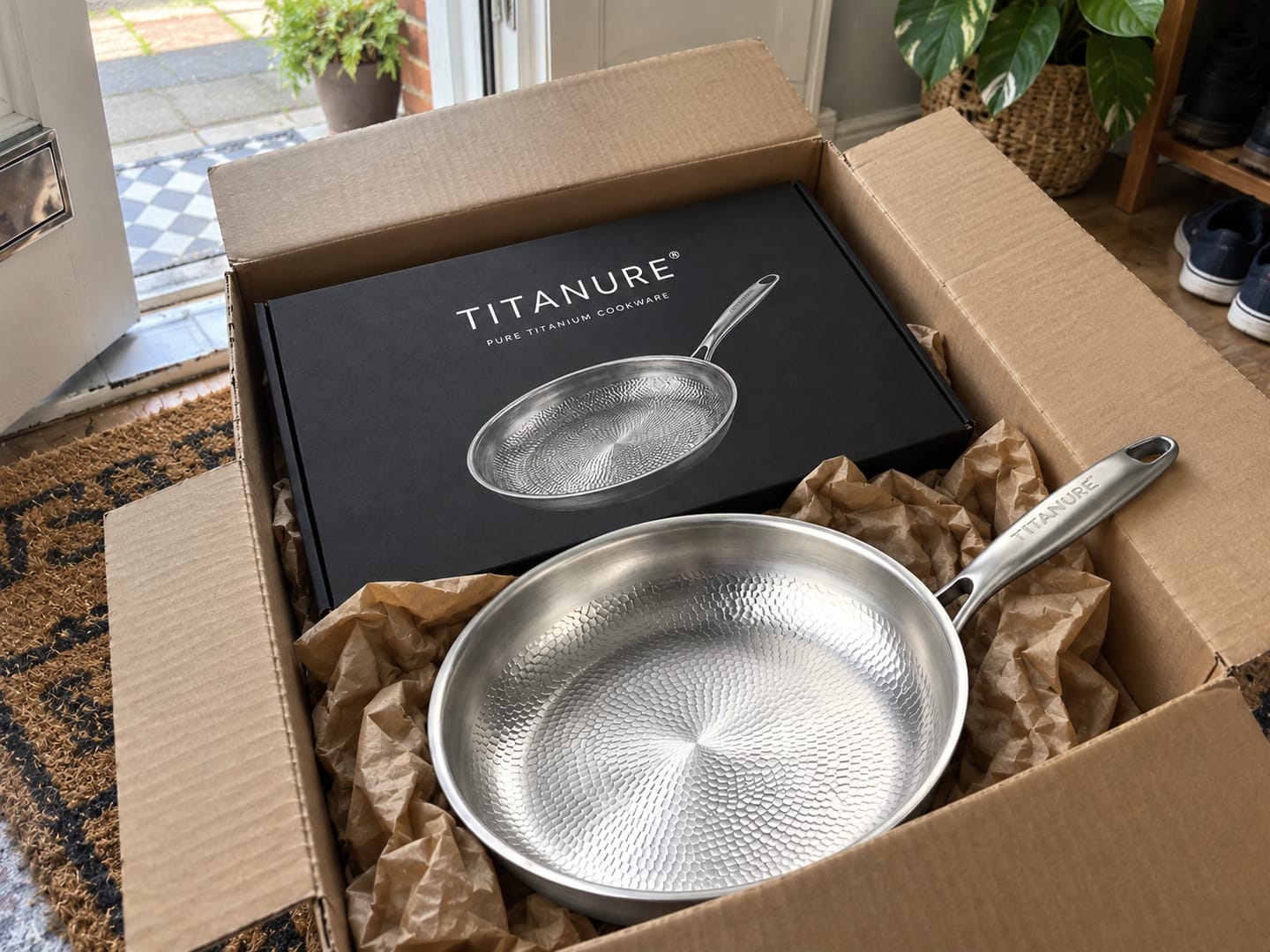 Customer photo review of Titanure™ 100% Pure Titanium Frying Pan