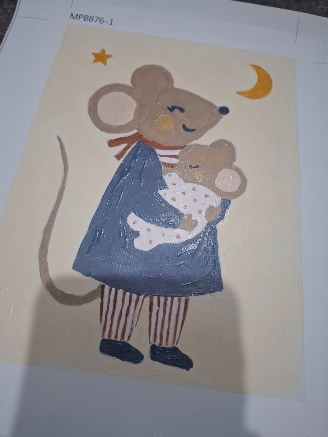 Customer photo review of 6 Mini Paintings - Happy Mice Family Set