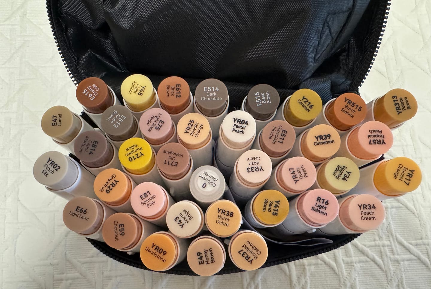 Customer photo review of Ohuhu Honolulu 36 Skin Tone Colors Dual Tips Portrait Alcohol Art Markers (New Color Codes)