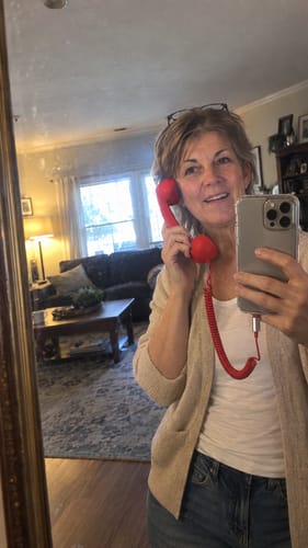 Customer photo review of Retro Corded Telephone Handset