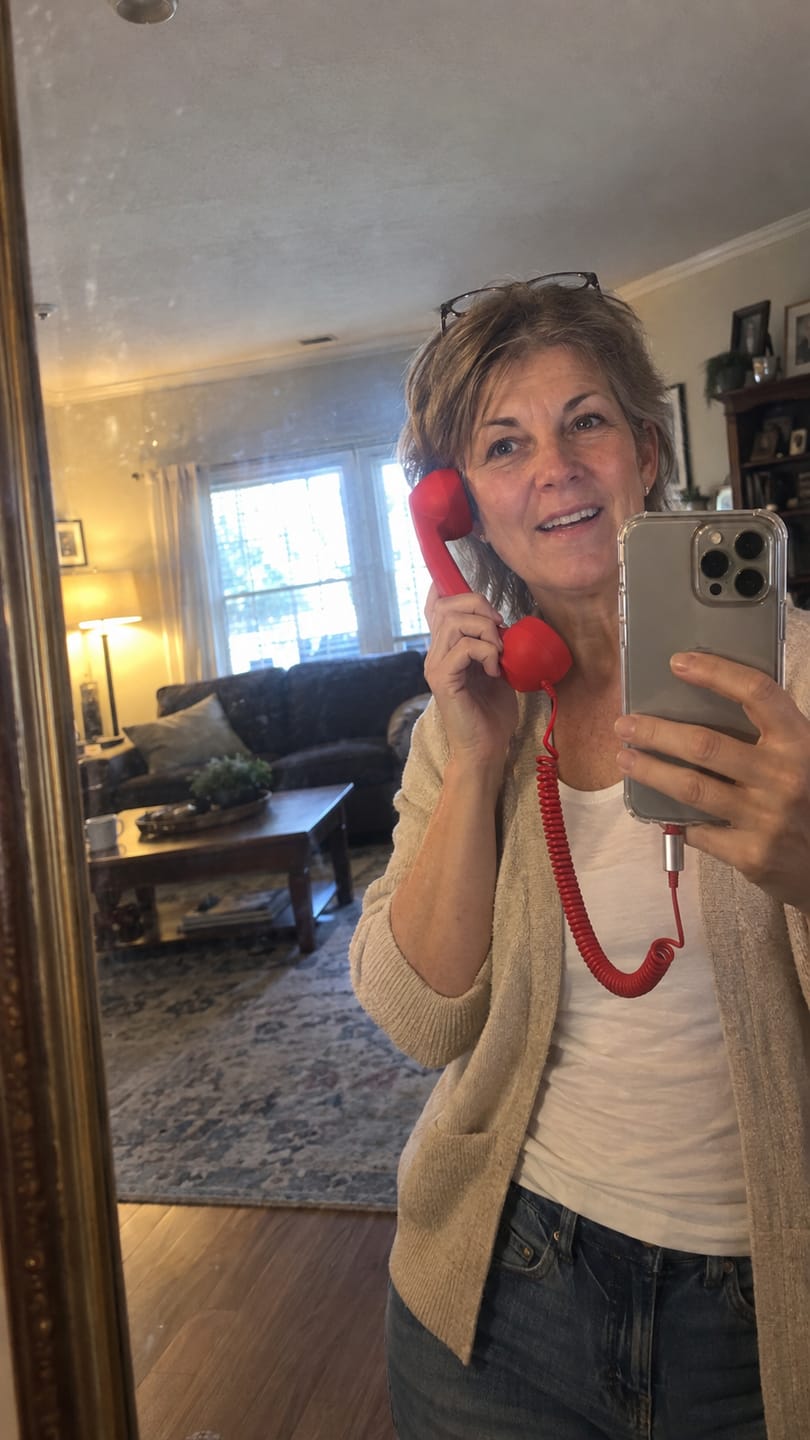 Customer photo review of Retro Corded Telephone Handset
