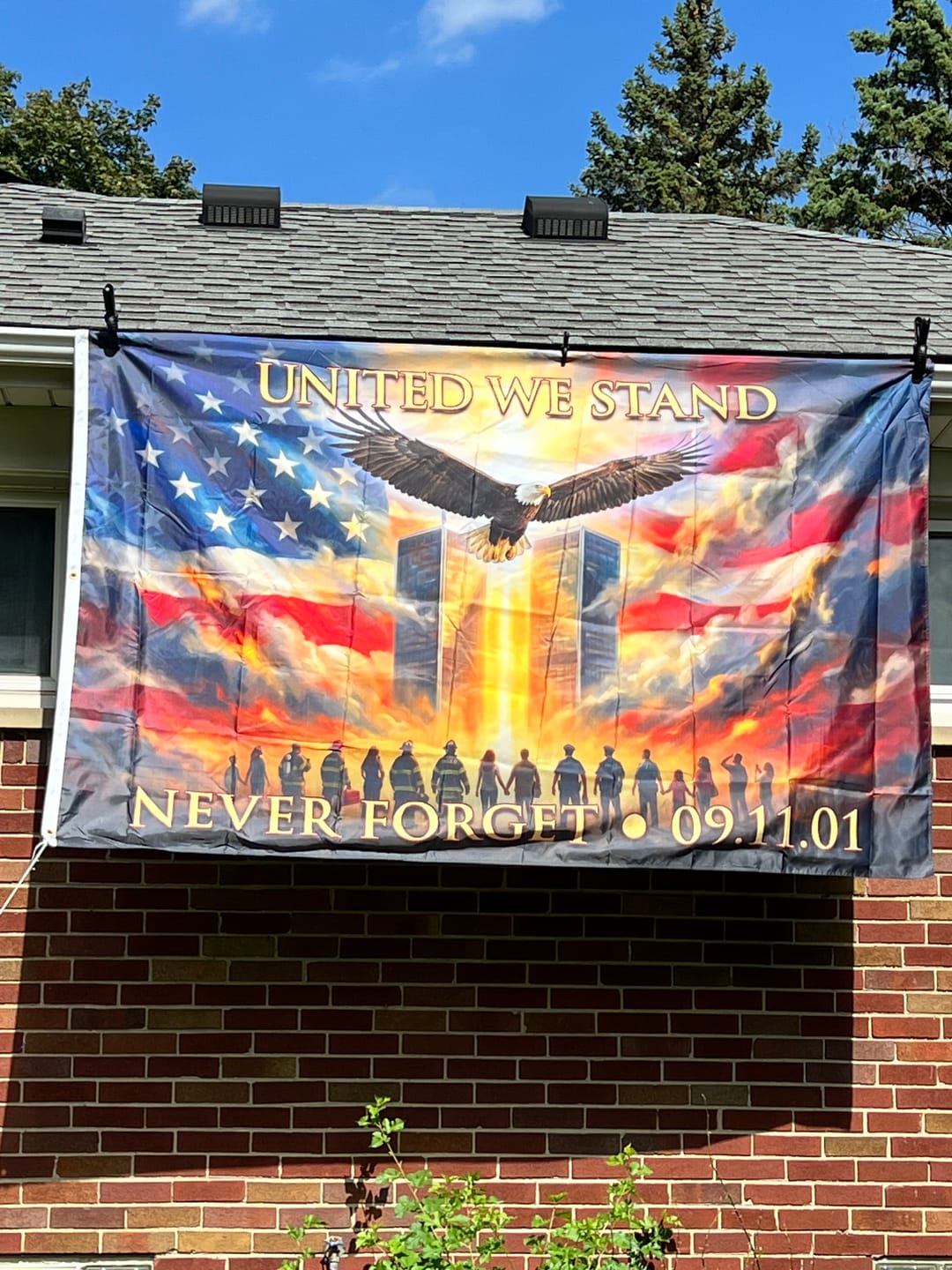 Customer photo review of United We Stand - Never Forget Flag