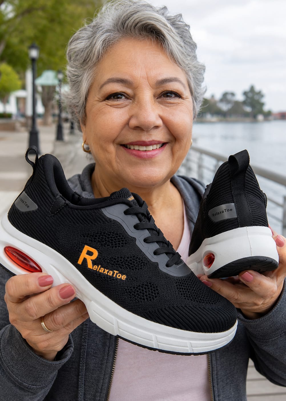 Customer photo review of RelaxaToe™ Pro — 12-Hour Shift Shoes for All-Day Foot, Knee & Back Pain Relief