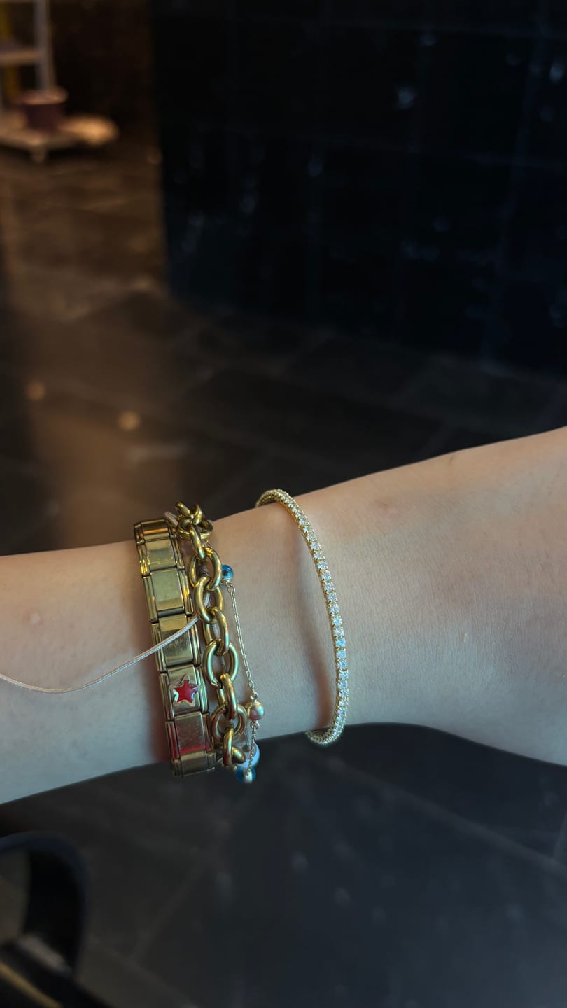 Customer photo review of Brazalete Flexible Con Zirconias