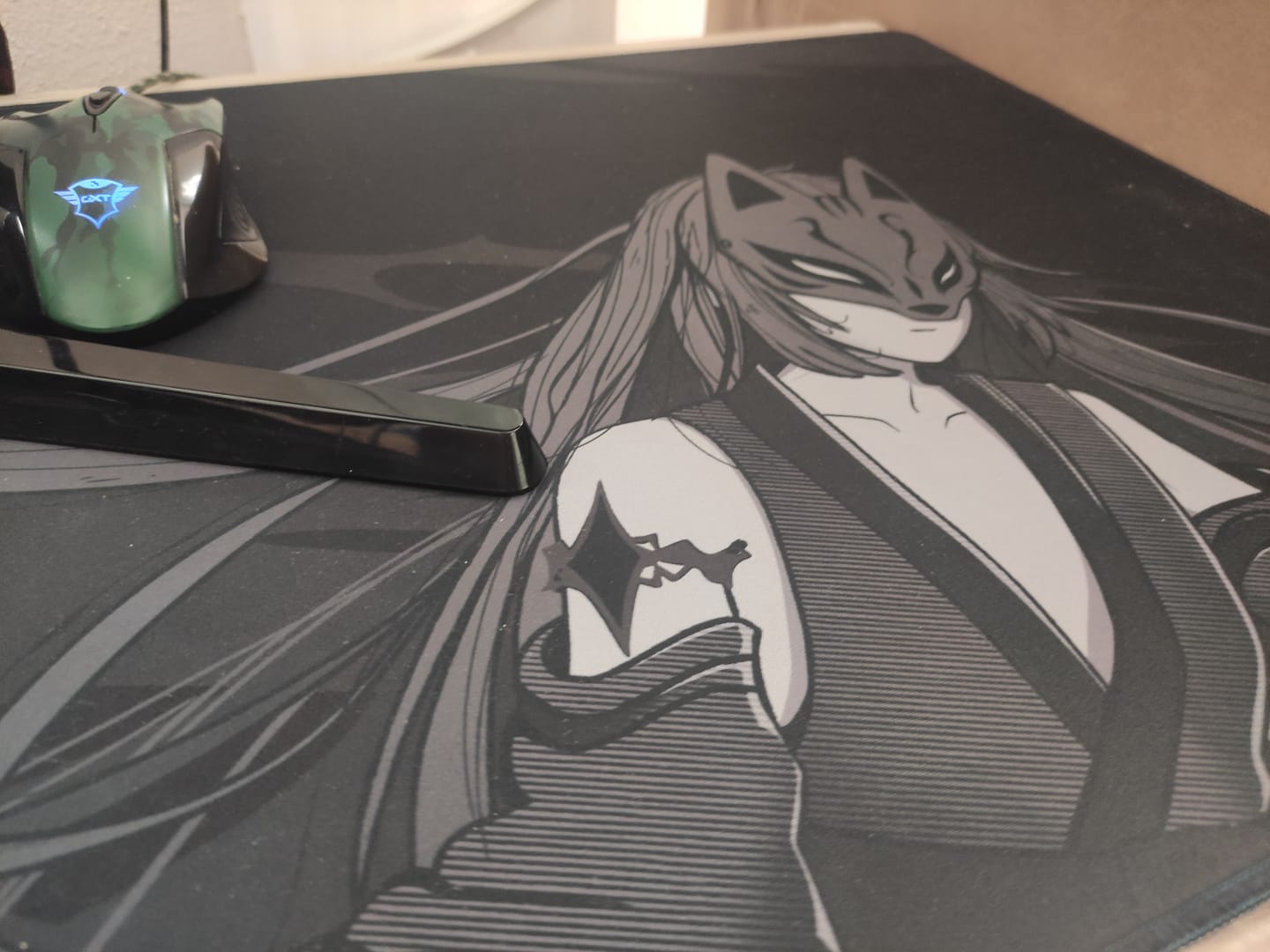 Customer photo review of Wraith Kitsune Edition Deskmat