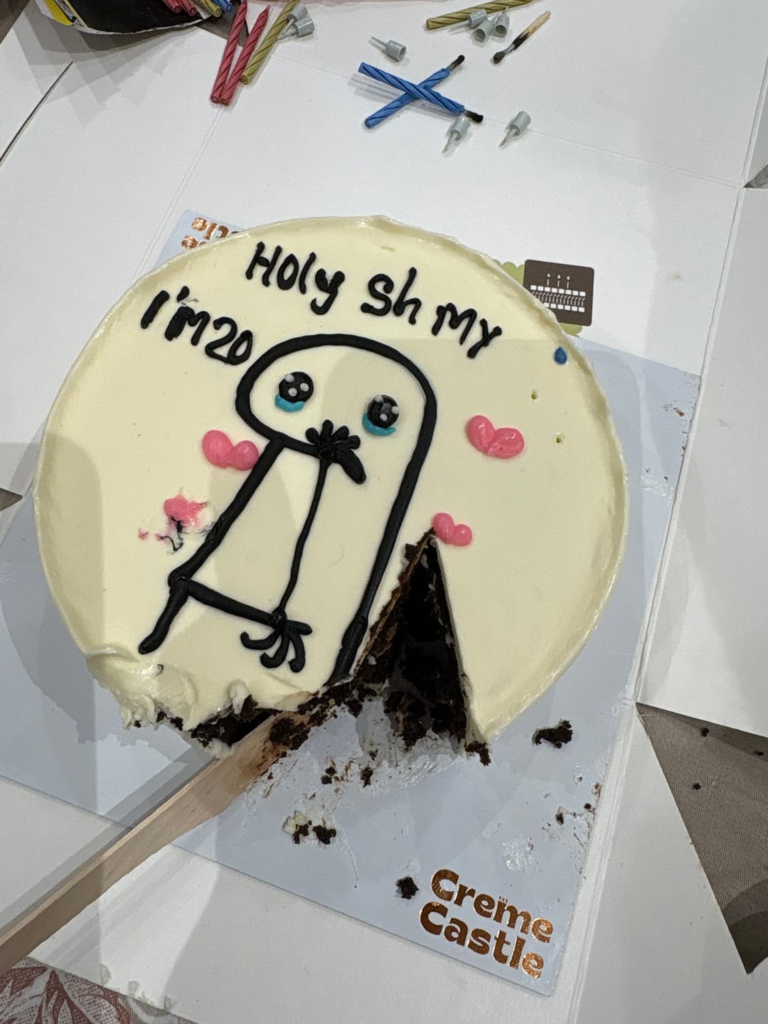 Customer photo review of Meme Age Theme Cake