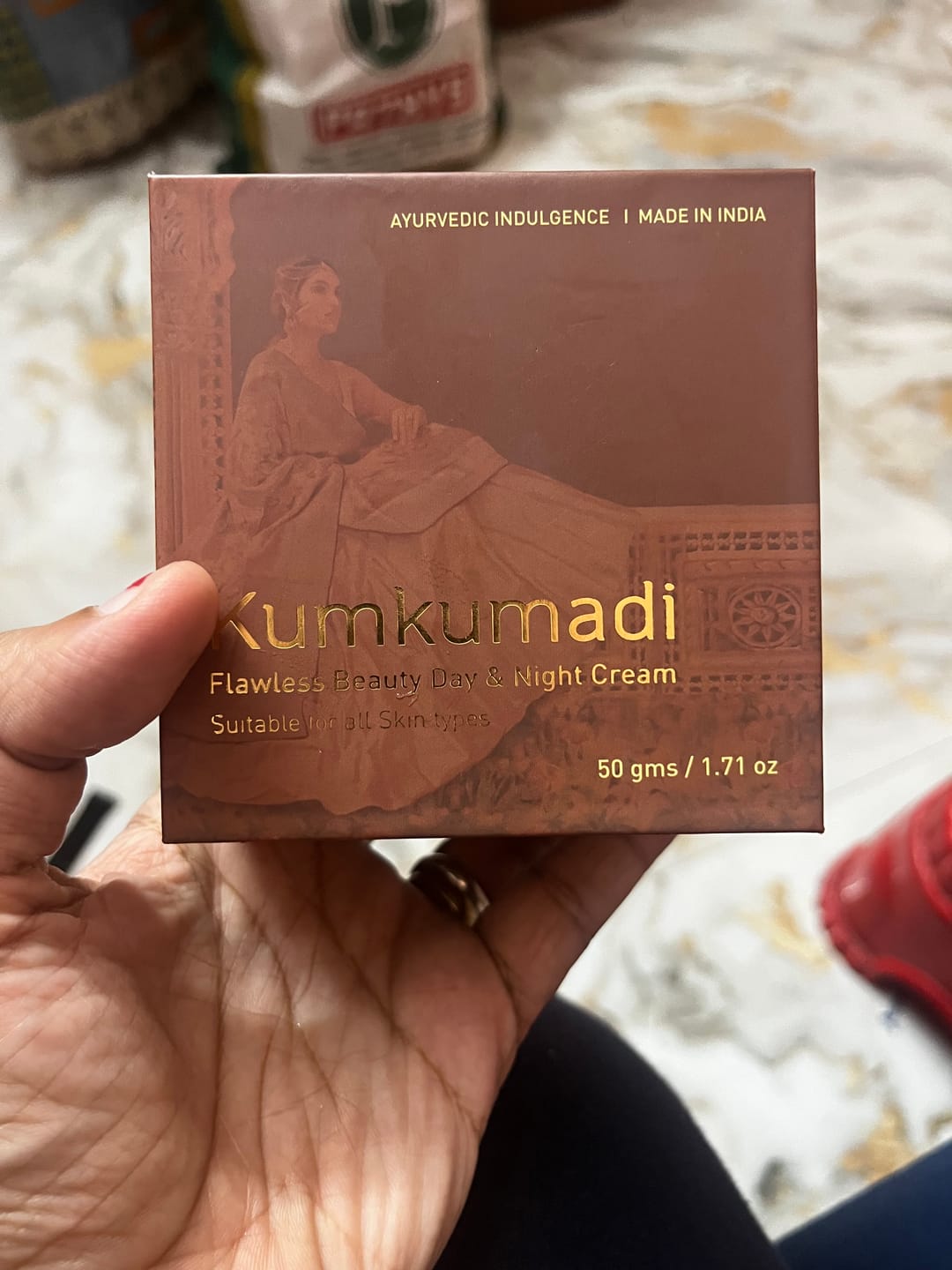 Customer photo review of Kumkumadi Flawless Beauty Day & Night Cream
