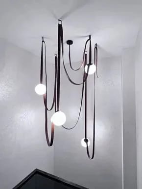 Customer photo review of Leather and Glass Chandelier for Dining Table, 80 to 200 cm