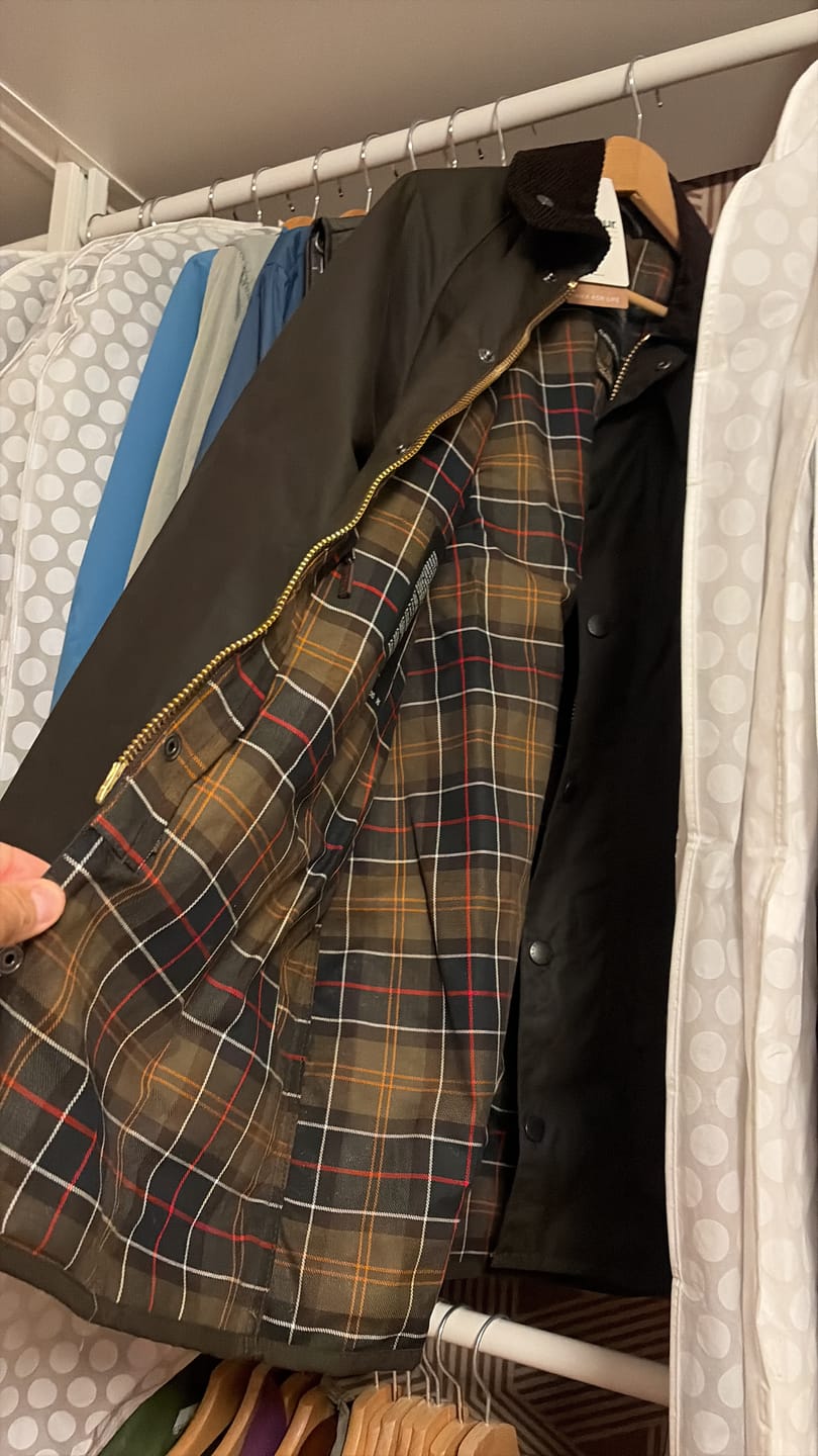 Customer photo review of Barbour Beaufort Men's Wax Jacket - Olive