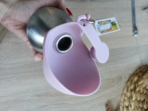 Customer photo review of 2-In-1 Portable Dog Water Bottle