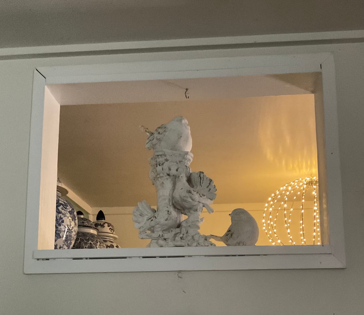 Customer photo review of Lucas French Provincial Bird Figurines, Set of 2, Whitewashed Aged Stone