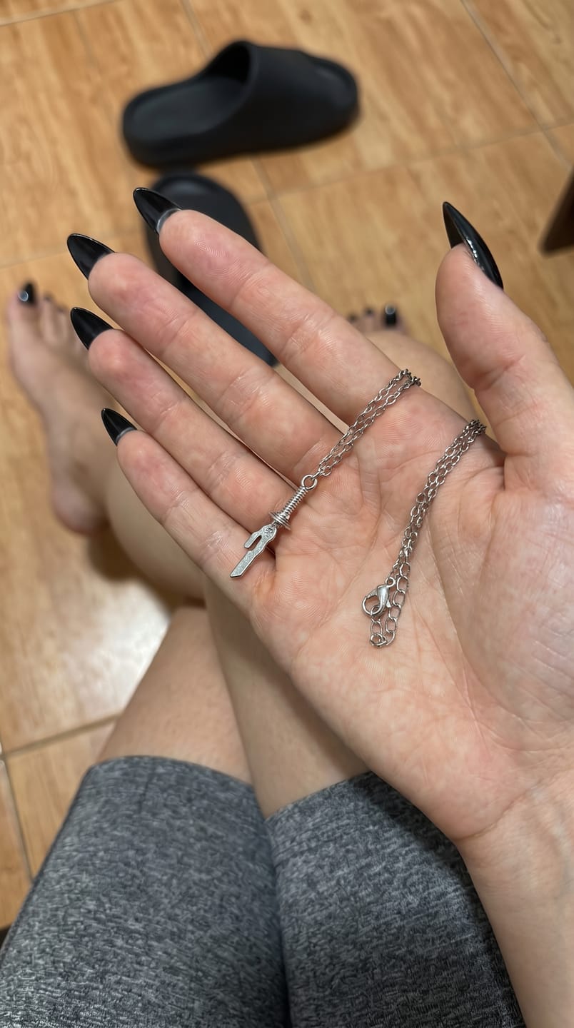 Customer photo review of "Inverted Spear" Necklace