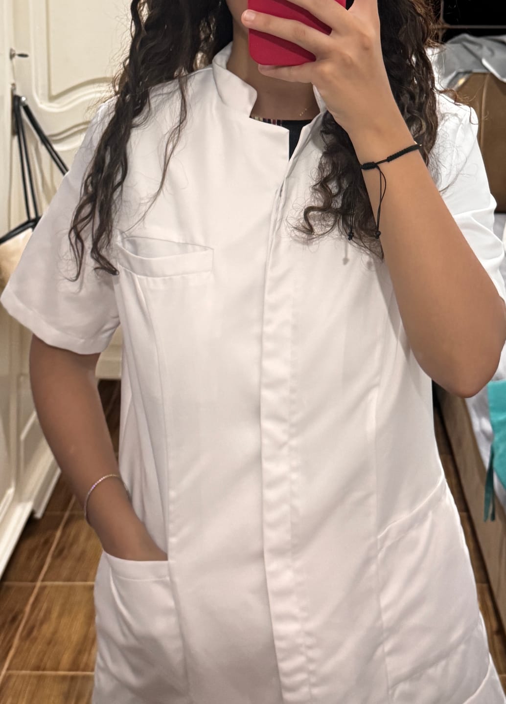 Customer photo review of Blouse PRO™ Demi Manches Col Officier - Femme