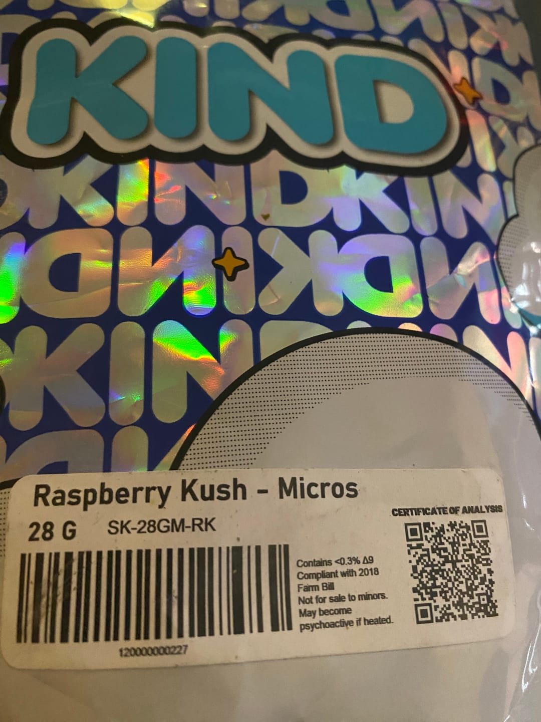 Customer photo review of Raspberry Kush MICROS - 28 Grams - Indica