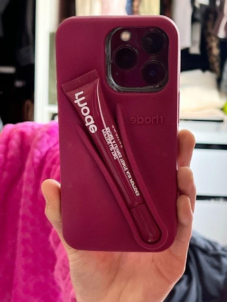 Customer photo review of Rhode Phone Case Raspeberry