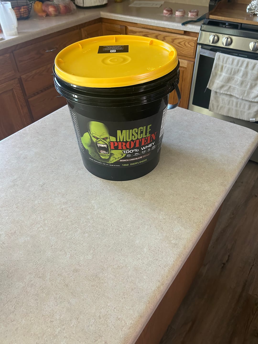 Customer photo review of Whey Protein Powder Bucket