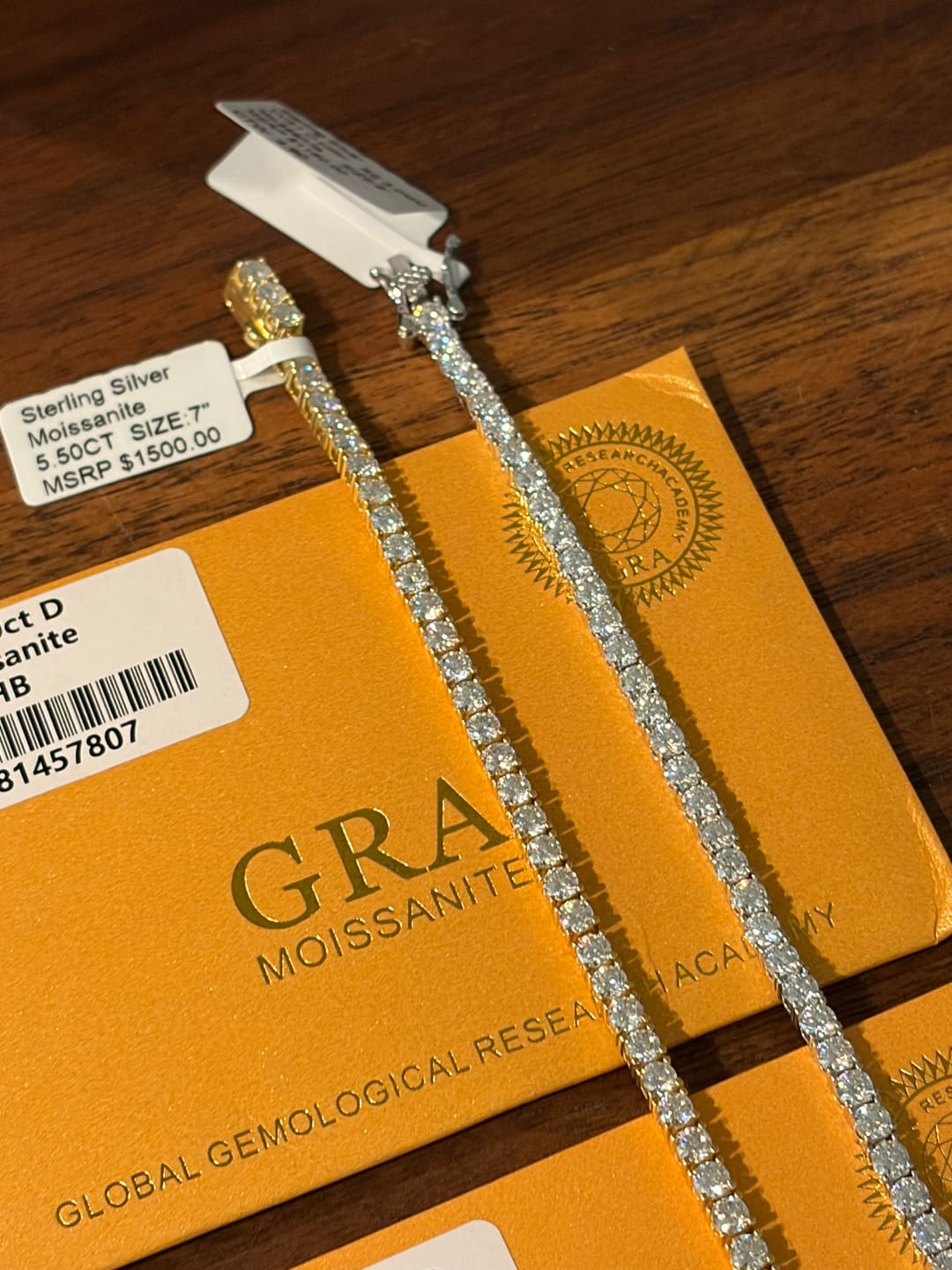 Customer photo review of 2mm 3mm 4mm 5mm 6.5mm Moissanite Tennis Necklace, 925 Silver Gold-Plated