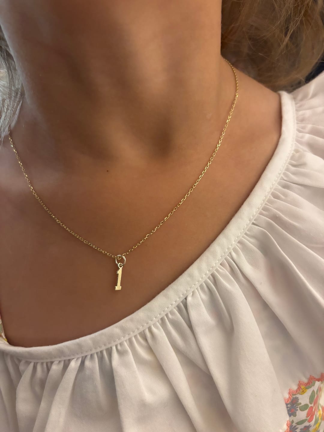 Customer photo review of Custom Number Necklace