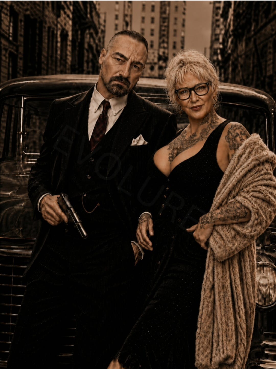 Customer photo review of Dein Foto im Vintage Noir Stil