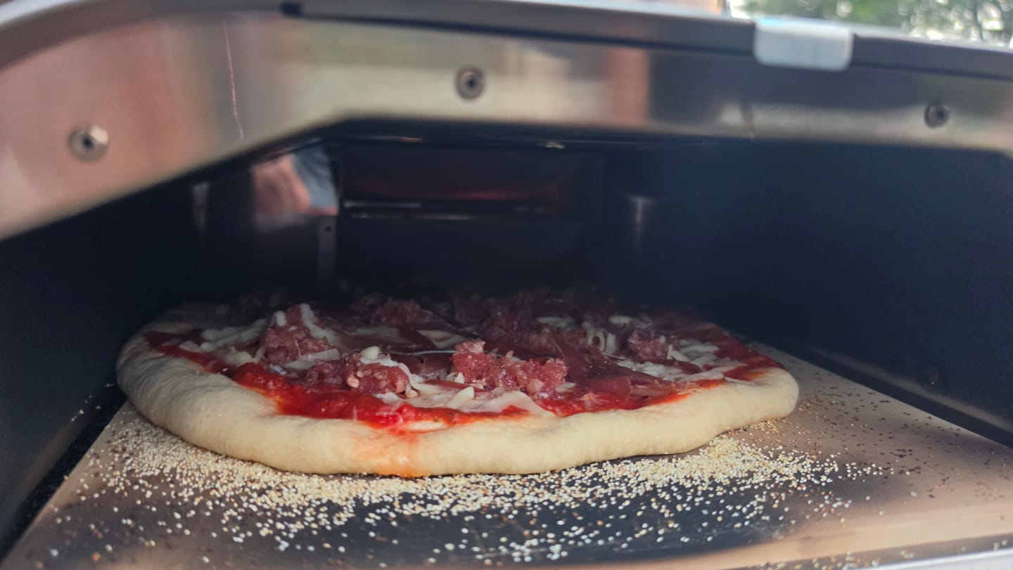 Customer photo review of 12" Wood Pellet Pizza Oven (Clearance)