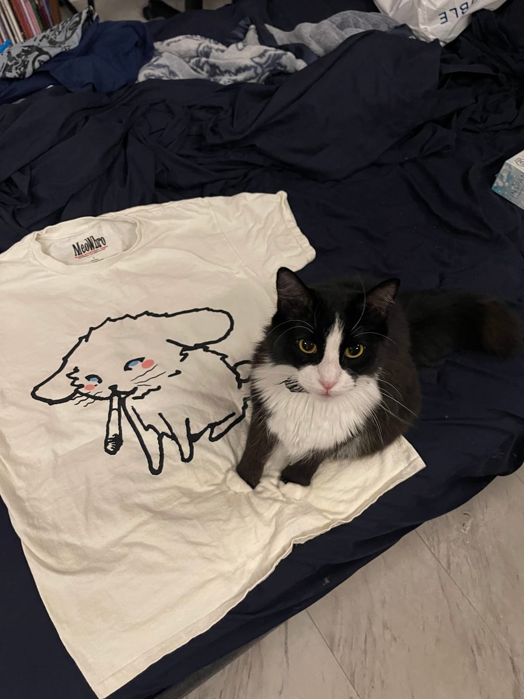 Customer photo review of MEOWBRO MYSTERY TEE
