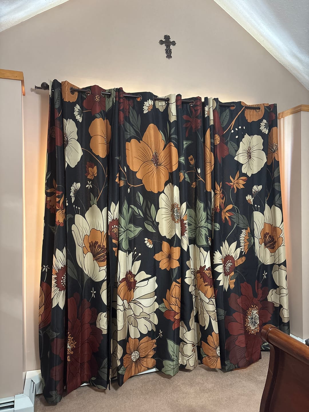 Customer photo review of Hannah Floral Blackout Curtains (2 Panels)