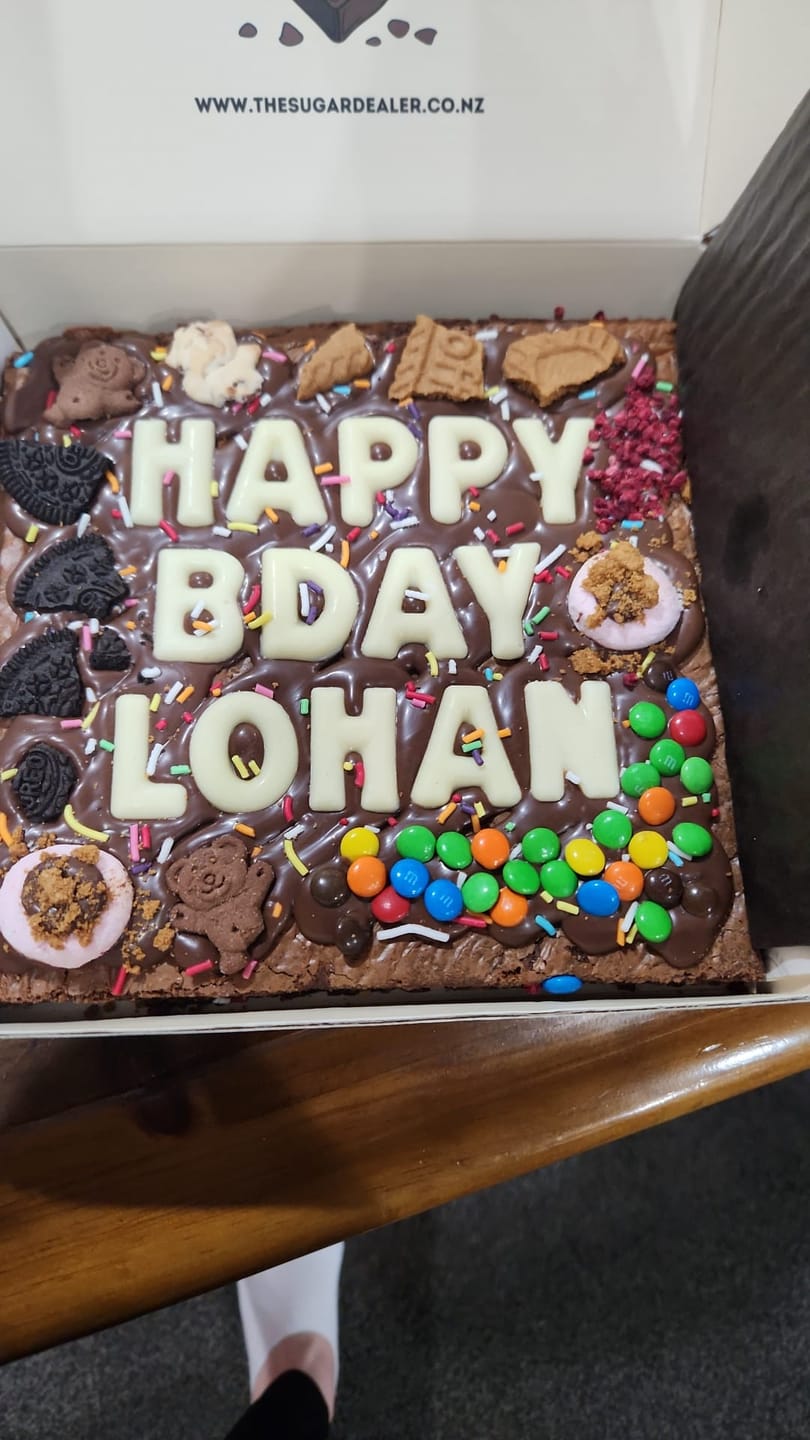Customer photo review of Custom message loaded brownie