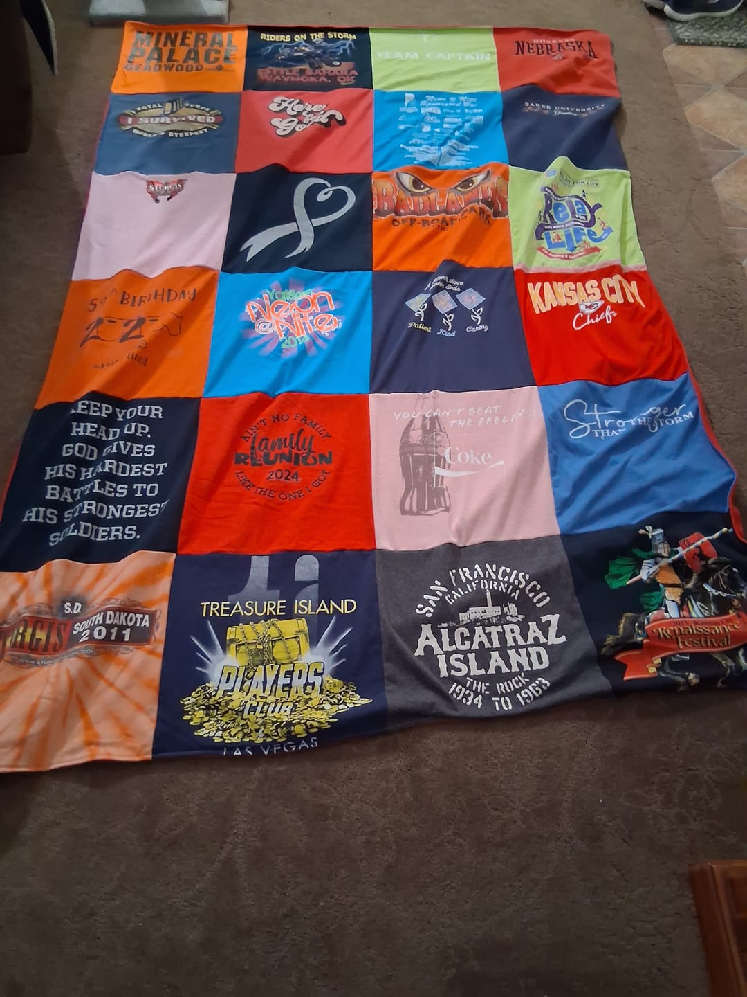 Customer photo review of Project Repat T-Shirt Quilt